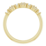 14K Yellow 1/4 CTW Natural Diamond Halo-Style Anniversary Band