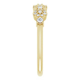 14K Yellow 1/4 CTW Natural Diamond Halo-Style Anniversary Band