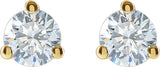 14K Yellow 1/2 CTW Lab-Grown Diamond Stud Earrings