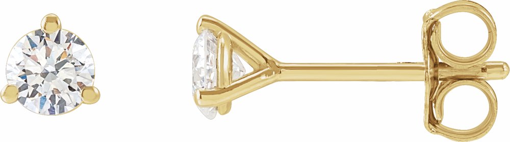 14K Yellow 1/6 CTW Lab-Grown Diamond Stud Earrings