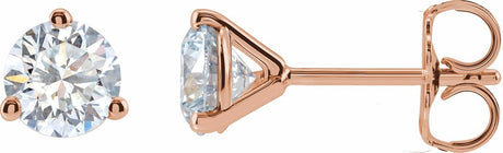 14K Rose Gold 1 CTW Lab-Grown Diamond Stud Earrings