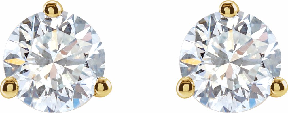 14K Yellow Gold 1 1/5 CTW Lab-Grown Diamond Stud Earrings