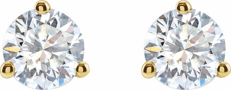 14K Yellow Gold 1 1/5 CTW Lab-Grown Diamond Stud Earrings