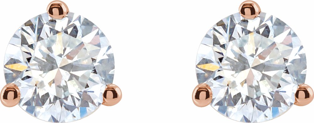 14K Rose Gold 1 CTW Lab-Grown Diamond Stud Earrings