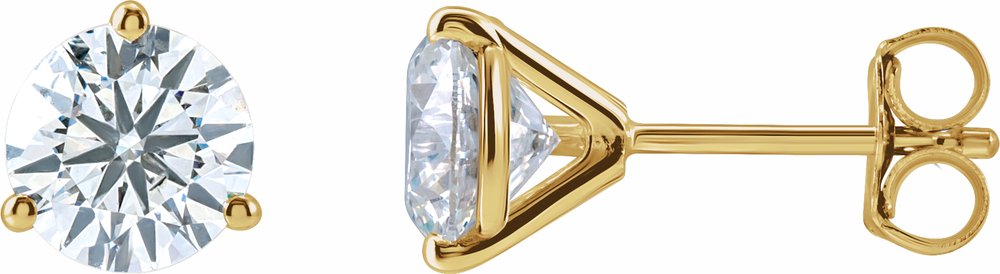 14K Yellow Gold 2 CTW Lab-Grown Diamond Stud Earrings