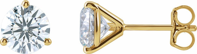 14K Yellow Gold 2 CTW Lab-Grown Diamond Stud Earrings