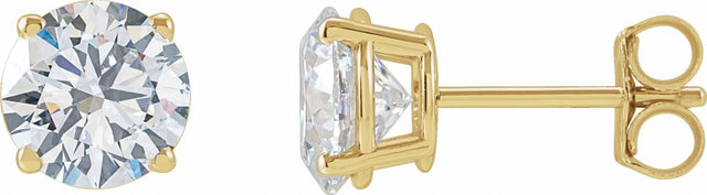 14K Yellow Gold 2 CTW Lab-Grown Diamond Earrings