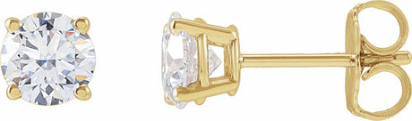 14K Yellow Gold 1 1/4 CTW Lab-Grown Diamond Earrings
