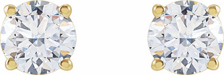 14K Yellow Gold 1 1/4 CTW Lab-Grown Diamond Earrings