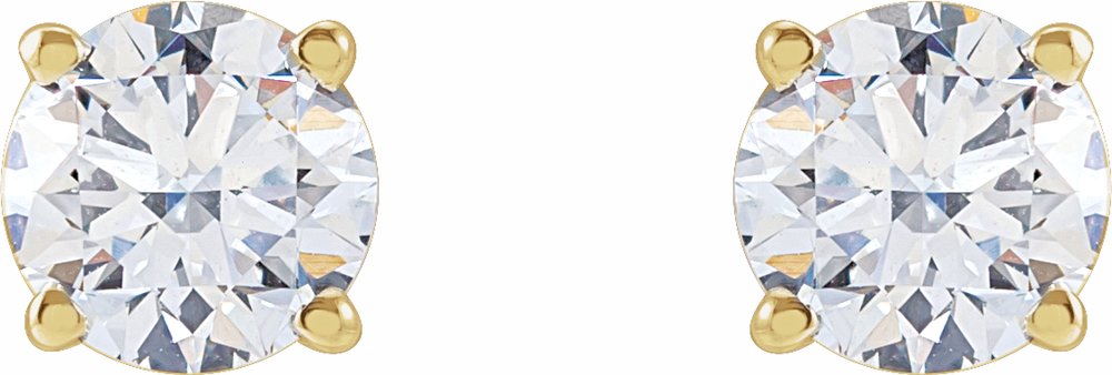 14K Yellow 1 1/4 CTW Lab-Grown Diamond Stud Earrings