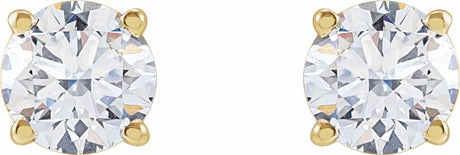 14K Yellow 1 1/4 CTW Lab-Grown Diamond Stud Earrings