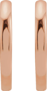 14K Rose Gold Hinged 15 mm Hoop Earrings