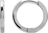 Platinum Hinged 15 mm Hoop Earrings