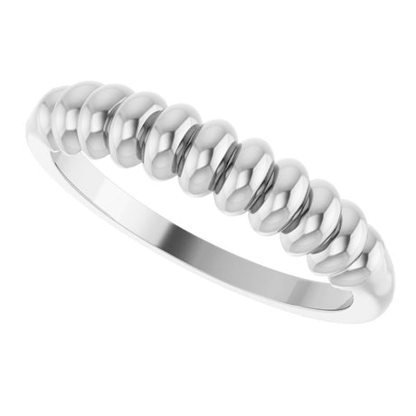 Sterling Silver Puffed Stackable Ring