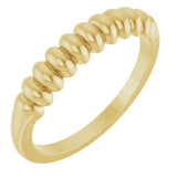 14K Yellow Gold Puffed Stackable Ring