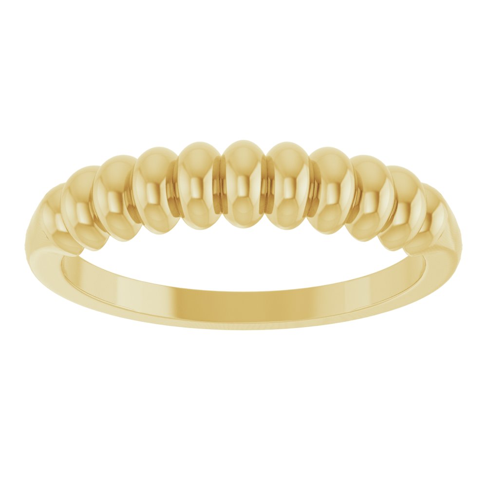 14K Yellow Gold Puffed Stackable Ring