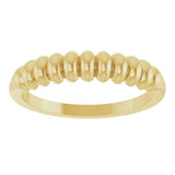 14K Yellow Gold Puffed Stackable Ring