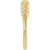 14K Yellow Gold Puffed Stackable Ring