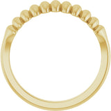 14K Yellow Gold Puffed Stackable Ring