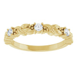 14K Yellow Gold 1/5 CTW Lab-Grown Diamond Sculptural Anniversary Band