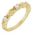 14K Yellow Gold 1/5 CTW Lab-Grown Diamond Sculptural Anniversary Band