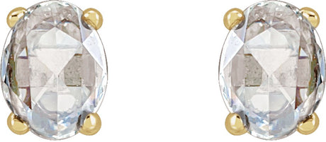 14K Yellow Gold 1/5 CTW Rose-Cut Natural Diamond Earrings