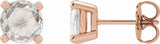 14K Rose 1/4 CTW Rose-Cut Natural Diamond Stud Earrings