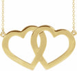 14K Yellow Engravable Famly Heart 18" Necklace
