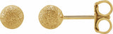 14K Yellow 4 mm Stardust Ball Earrings
