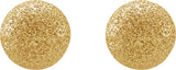 14K Yellow 4 mm Stardust Ball Earrings