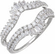 14K White 1 CTW Natural Diamond Ring Guard