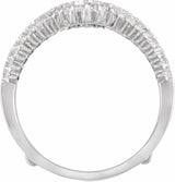 14K White 1 CTW Natural Diamond Ring Guard