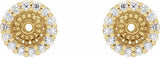 14K Yellow 1/6 CTW Natural Diamond Earring Jackets with 4.1 mm ID