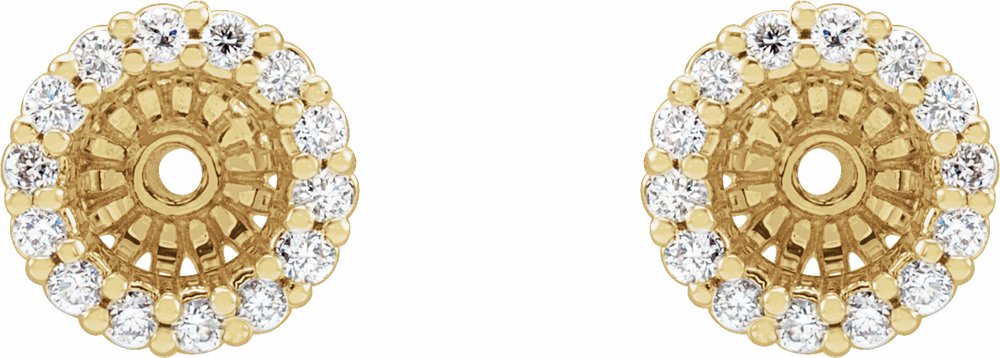 14K Yellow 1/6 CTW Diamond Earring Jackets with 4.1 mm ID