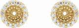 14K Yellow 1/6 CTW Diamond Earring Jackets with 4.1 mm ID