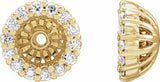 14K Yellow 1/6 CTW Natural Diamond Earring Jackets with 4.1 mm ID