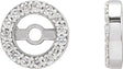 14K White Gold .08 CTW Natural Diamond Earring Jackets with 3.6 mm ID