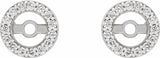 14K White .08 CTW Natural Diamond Earring Jackets with 3.6 mm ID