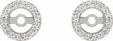 14K White .08 CTW Natural Diamond Earring Jackets with 3.6 mm ID