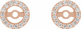 14K Rose .08 CTW Natural Diamond Earring Jackets with 3.6 mm ID