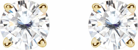 14K Yellow 4.5 mm Stuller Lab-Grown Moissanite Stud Earrings