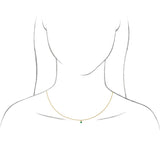 14K Yellow Natural Emerald 16" Necklace