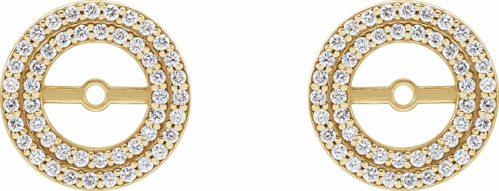 14K Yellow 1/4 CTW Natural Diamond Earring Jackets