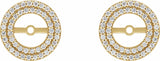 14K Yellow 1/4 CTW Natural Diamond Earring Jackets