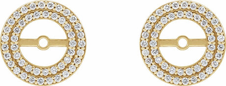 14K Yellow 1/4 CTW Natural Diamond Earring Jackets