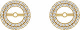 14K Yellow Gold 1/4 CTW Natural Diamond Earring Jackets