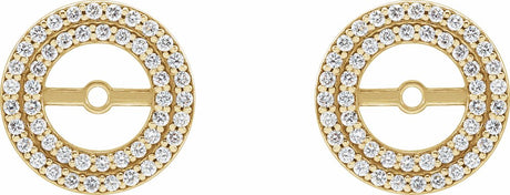 14K Yellow Gold 1/4 CTW Natural Diamond Earring Jackets