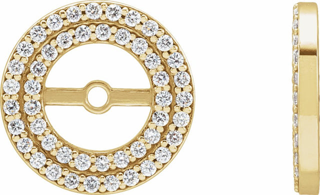 14K Yellow Gold 1/4 CTW Natural Diamond Earring Jackets