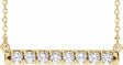 14K Yellow 1/2 CTW Lab-Grown Diamond French-Set Bar 18" Necklace