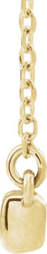 14K Yellow 1/2 CTW Natural Diamond French-Set Bar 18" Necklace